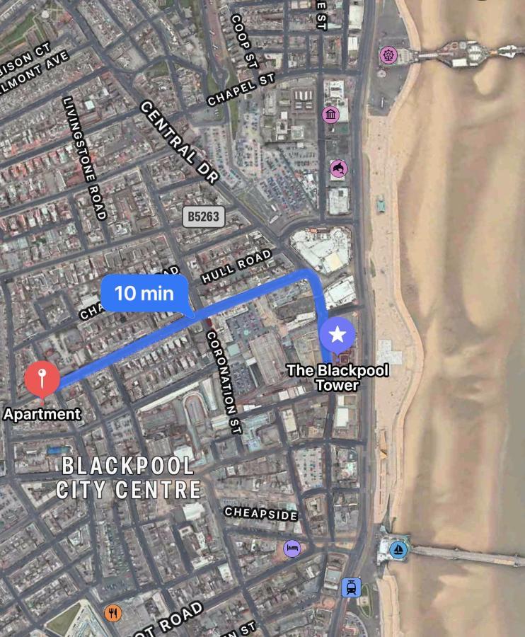 Safari Apartment, Free Parking, 10Min Walk To Blackpool Tower, Sleeps 12 Exterior foto